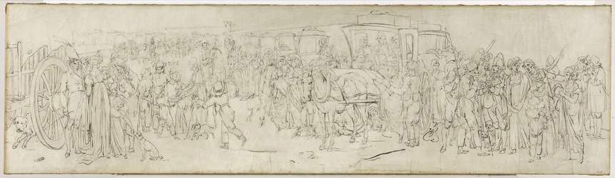 Gøgen på Quai des Tuileries, ca. 1805 (pensel, tusch på lærred)