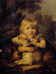 Portræt af Louis Arnault (1803-1885) Børnemaleri af Louis Leopold Boilly (1761-1845) 1808 ca. Sol. 0,22x0,16 m