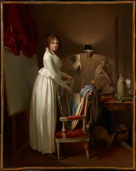 Kunstnerens hustru i hans atelier