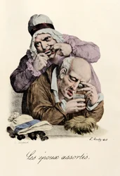 De assorterede spoler Gravering af Louis-Leopold Boilly (Louis Leopold Boilly