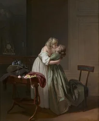 To unge kvinder kysser To unge kvinder kysser, ca 1790-1794.