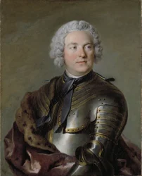 Charles Gustave de Tessin, svensk aristokrat og politiker - Portræt af Carl Gustaf Tessin (1695-1770), af Tocque, Louis (1696-1772). olie på lærred