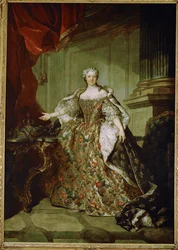 Marie Leszczynska, dronning af Frankrig, hustru til Ludvig XV, datter af Stanislas Leszczynski, konge af Polen ...