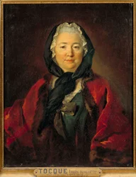 Formodet portræt af Madame de Graffigny (1695-1758) fransk forfatter Maleri af Louis Tocque (1696-1772) 1700-tallet søn. 0,81x0,65 m
