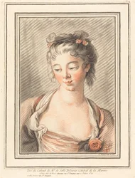 Buste af en ung kvinde, der kigger ned, 1773 eller senere.