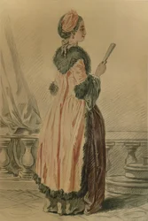 Russisk tjenestepige, russisk tjenestepige, c1765-1790, 1913