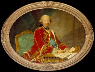 Portræt af Etienne Francois, hertug af Choiseul Stainville (1719 -1785) minister. Louis Michel Van Loo (1707 - 1771)