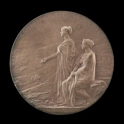 Personificeringer af tillid og industri i et landskab [omvendt], 1900.