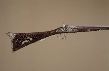 Dobbeltløbet slaggevær, fransk, Paris, dateret 1854
