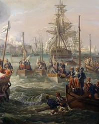 Kongelig flåde efter Ludvig XVI i Cherbourg den 23. juni