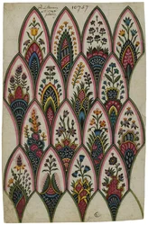 Udkast til calico-motiver, 1793.