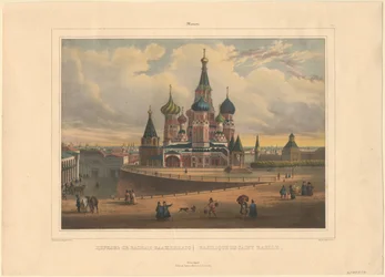 Basil Cathedral i Moskva, 1845