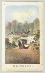 The Marble Bridge, Near the Lake, fra serien, Views in Central Park, New York, del 3, 1864.