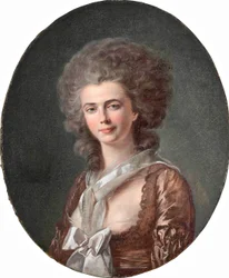 Luis-Roland Trinquesse Portræt af en dame i brysthøjde 1780