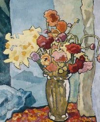 Blomster i en Vase; Blomster i en vase, ca. 1939 (olie på lærred)