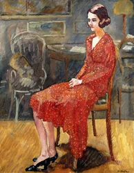 Frøken Suzanne, siddende; Miss Suzanne, siddende