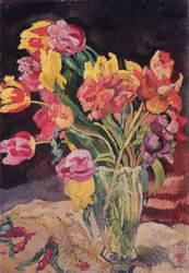Vase med tulipaner