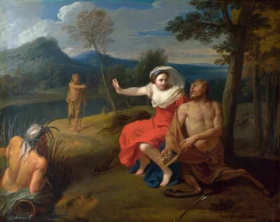 Nessos (Nessus) et Dejanire - Boullogne, Louis de, den yngre (1654-1733) Nessus og Dejanira Olie på lærred ca 1705 National Gallery, London 65,4x80,6