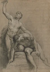 To mandlige nøgenbilleder, 1710.