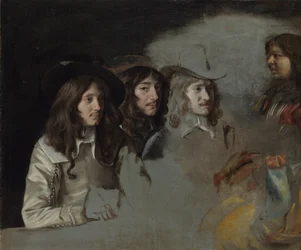 Tre mænd og en dreng, ca. 1647-1648