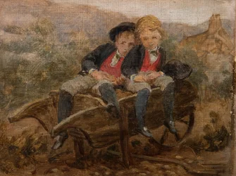 Skitse af Hons. Dudley og Archie Hamilton Gordon, 1890.