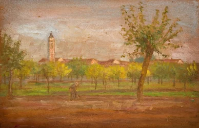 Landsbyen Cairate, Lombardiet, 1877.