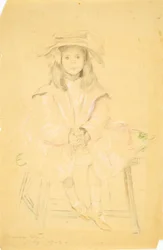 Uden titel (siddende ung pige)