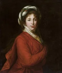 Portræt af grevinde Helena Radziwill 1753-1821, født Przezdziecka, ca 1802-1805.