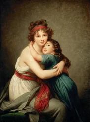 Selvportræt med sin datter, Julie, ca. 1789.