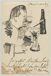 Lovis Corinth til Carl Strathmann: postkort, poststemplet 20. april 1903