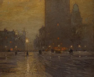 Madison Square, Rainy Night