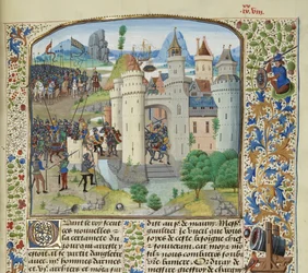 Det franske forsøg på at generobre Calais fra England, 1350, ca 1470-1475.