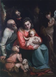 Madonna med barn og hellige, af Luca Cambiaso (1527-1585)