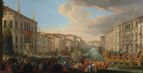 Regatta på Canal Grande til ære for Frederik IV, konge af Danmark