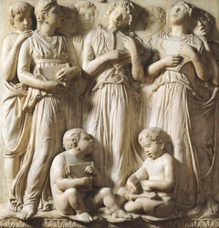 Detalje fra Cantoria (korgalleri) i katedralen Santa Maria del Fiore, Firenze