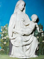 Madonna i rosenhaven, ca. 1450-55
