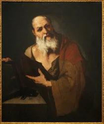 Platon (424-348 f.Kr.). Maleri af Luca Giordano (1634-1705), olie på lærred