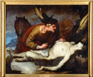 Den barmhjertige samaritaner (maleri på lærred)