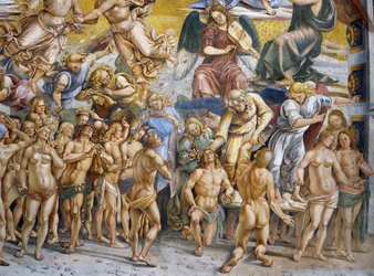 Velsignet i paradis, fra Last Judgment fresco-cyklus