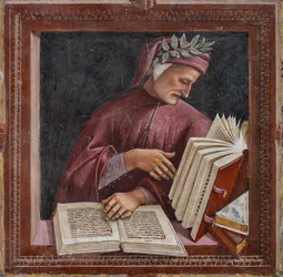 Dante læser sine værker (fresko)