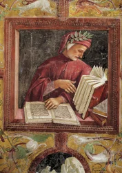 Italien, Umbrien-regionen, Orvieto, Cathedral Chapel of San Brizio, Dante Alighieri af Luca Signorelli