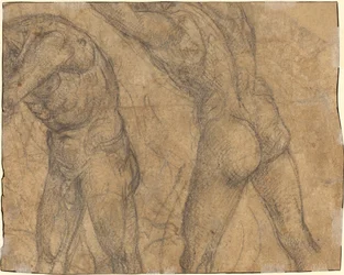 To nøgenfigurer [verso]