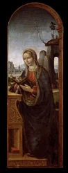 ""Bebudelsens jomfru"" Maleri af Luca Baudo (1460/70-1509/10) Sankt Petersborg, Eremitagemuseet