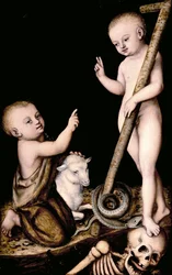 Kristus og Johannes Døberen som børn, ca. 1535