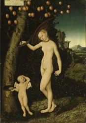 Tysk: Venus mit Amor als Honigdieb Venus og Amor som honningtyv