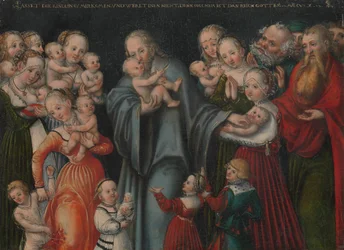 Kristus velsigner børnene, ca. 1545-50.