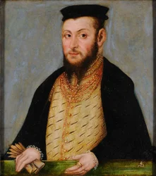 Polsk: Portræt af Zygmunta Augusta (1520-1572), króla Polski Sigismund II Augustus.