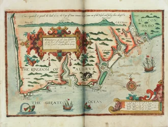 En beskrivelse af havets kyster, af landet Algarbe og en del af Condado med deres udskæringer og åbninger, ca. 1588 (tegning)