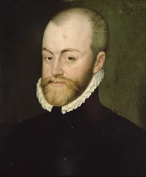 Portræt af Filip II (1527-1598), konge af Spanien (olie på lærred)
