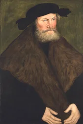 Portræt af hertug Henrik den fromme af Sachsen 1528 (olie på panel)